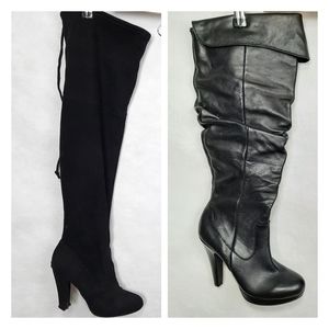 Two Pairs Black Boots